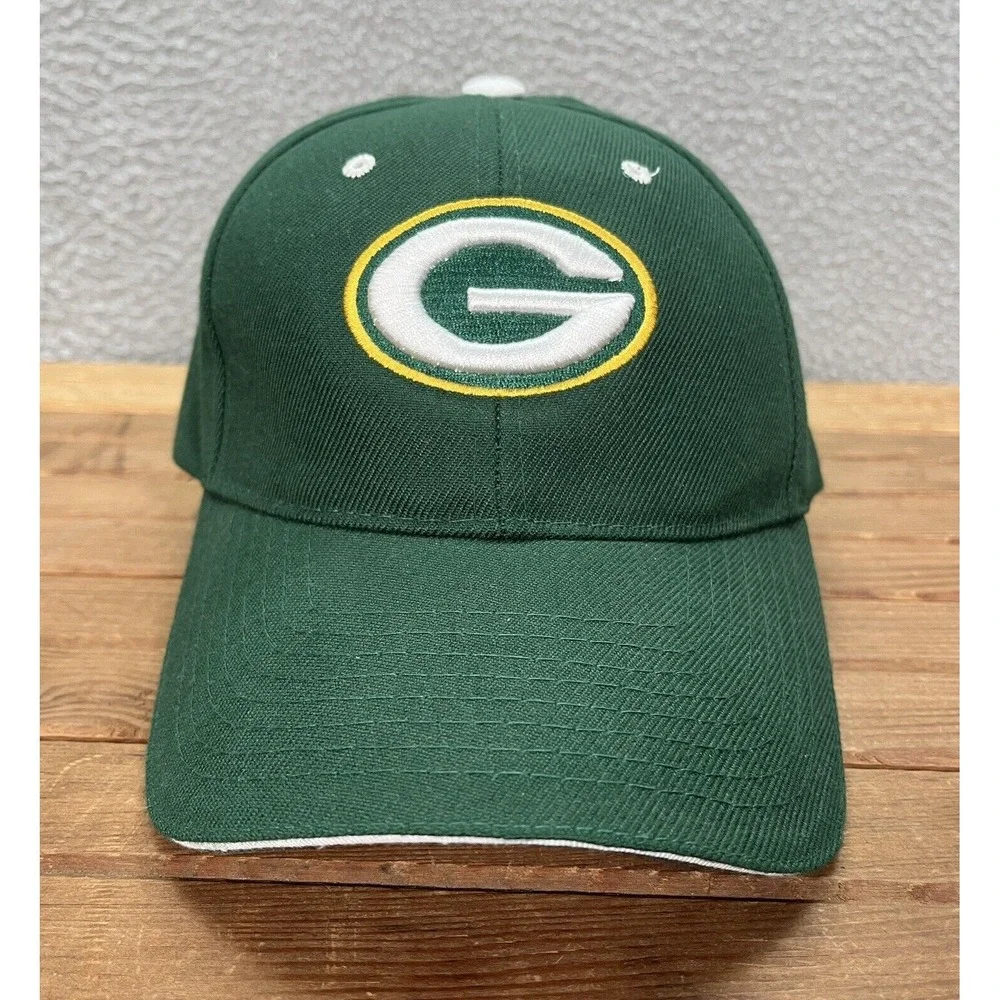 Green Bay Packers Hat Adult Green Strap Back‎ Dad Cap NFL Football NFC Wisconsin